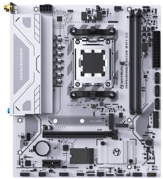   AM5 Maxsun eSport B650M WIFI6 ICE, B650, 2xDDR5, Int.Video (CPU), 3xSATA3, 1xM.2, 1xPCI-E 4.0 x16, 1xPCI-E 3.0 x1, ALC897, RTL8111H, RTL8821CE, BT4.2, 4xUSB3.2/2xUSB2.0, DP/HDMI, Micro ATX -  2