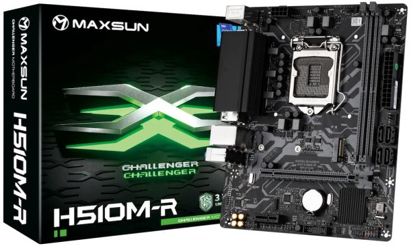 . 1200 (H510) Maxsun Challenger H510M-R V2, H510, 2xDDR4, Int.Video(CPU), 4xSATA3, 1xPCI-E 16x 4.0, 1xPCI-E 1x, M.2 3.0, RTL8111H, 2xUSB3.2/2xUSB2.0, VGA/HDMI, MicroATX (MS-Challenger H510M-R V2) -  1