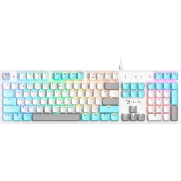  A4Tech Bloody S510R (Icy White), RGB ,  , USB, 446 x 132 x 37 ,   1.8  -  1