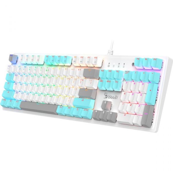  A4Tech Bloody S510R (Icy White), RGB ,  , USB, 446 x 132 x 37 ,   1.8  -  3