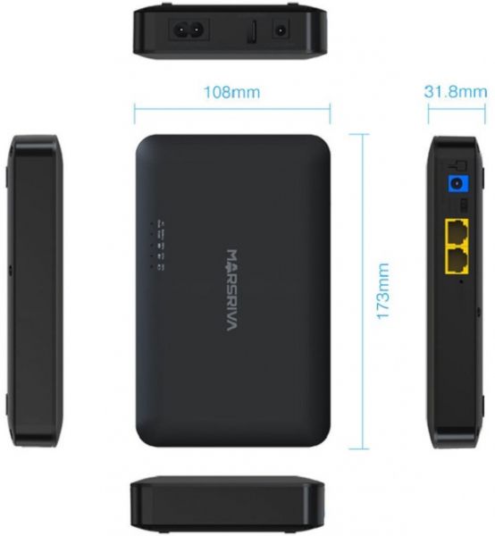      Marsriva KP2Pro, Black, 8000 mAh (30Wh), 1xDC (9V/2.0A  12V/1.5A), 1xDC (5V/2.1A), 1xUSB (5V/2.1A), PoE (24V/0.75A) -  6