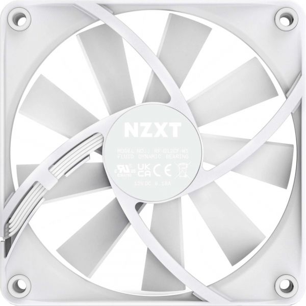  120 , NZXT F120Q (2022), White, 12012026 , 500-1200 /, 16.7-22.5 , 4-pin (PWM),      (RF-Q12SF-W1) -  8