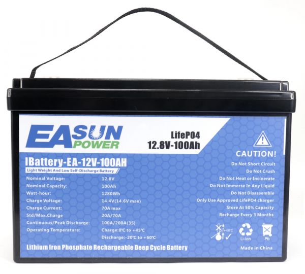      EASun Power LiFePO4 12.8V 100AH (EA-12V-100AH) -  2