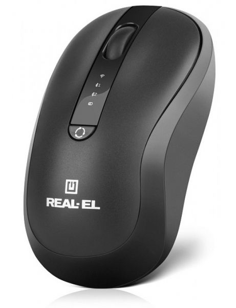  REAL-EL RM-450W Rechargeable Wireless, Black, , Type-C, BT, , 2400 dpi, 3  -  8