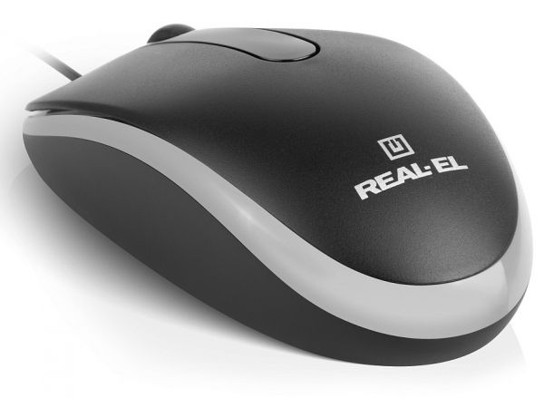  REAL-EL RM-215, Black-Grey, USB, , 1000 dpi, 3 , 1,5  -  3