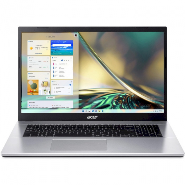  17" Acer Aspire 3 A317-54-59UL (NX.K9YEP.006) Silver 17.3" (1920x1080, IPS, 60Hz), Intel Core i5-1235U (10x1.3-4.4GHz), 16GB DDR4, SSD 512GB, Intel Iris Xe Graphics, LAN, Wi-Fi 5, BT 5.1, 3xUSB3.2, HDMI, 42Wh, DOS -  1