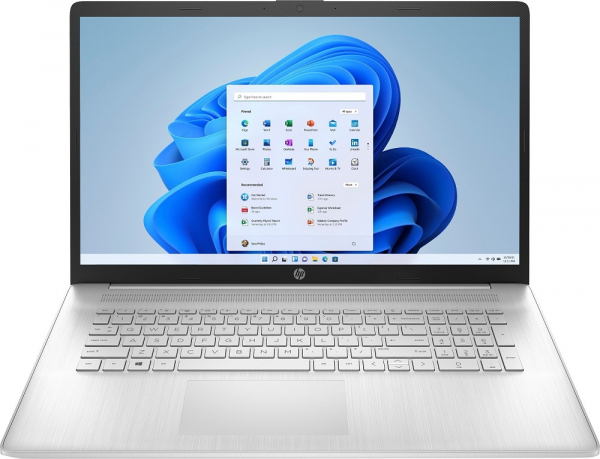  17" HP 17-cp2045nw (9R866EA) Natural Silver, 17.3",  LED Full HD 1920x1080 IPS, AMD Ryzen 5 7520U 2.8-4.3GHz, RAM 8Gb, SSD 512Gb, AMD Radeon Graphics, DOS -  1