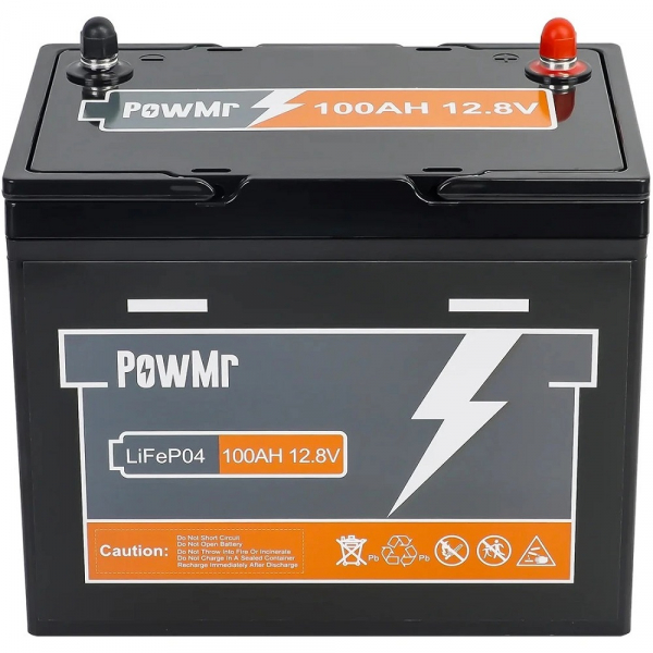      PowMr LiFePO4 12.8V 100AH (POW-100AH-12.8V-MINI) -  1