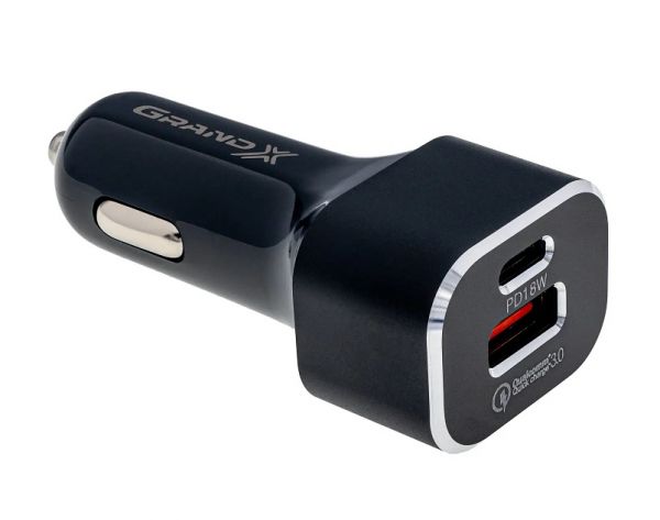    Grand-X, Black, 2 x USB, 3A, 36W, PD+Q3.0 (CH-29) -  1