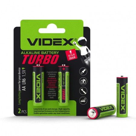  AA (LR6), , Videx Turbo, 2 , 1.5V, Blister -  1