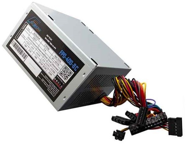   Frime 400W FPO-400-8C, 80mm, 20+4pin, 1x4pin, SATA  2, Molex 2x4pin,   -  1