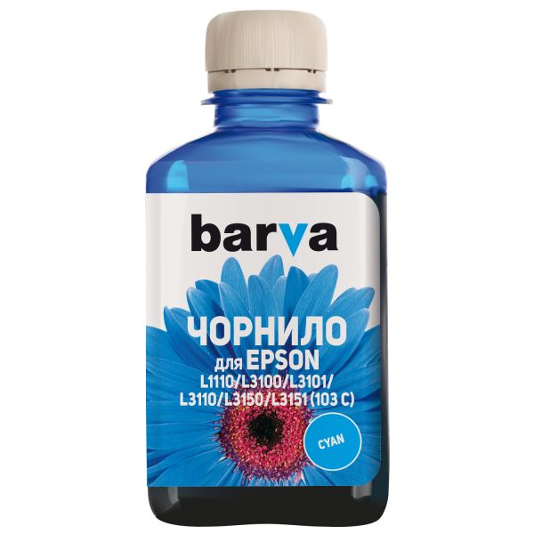  Barva Epson L1110, L3100, L3101, L3110, L3150, L3151, Cyan, 180  (E103-696) -  1