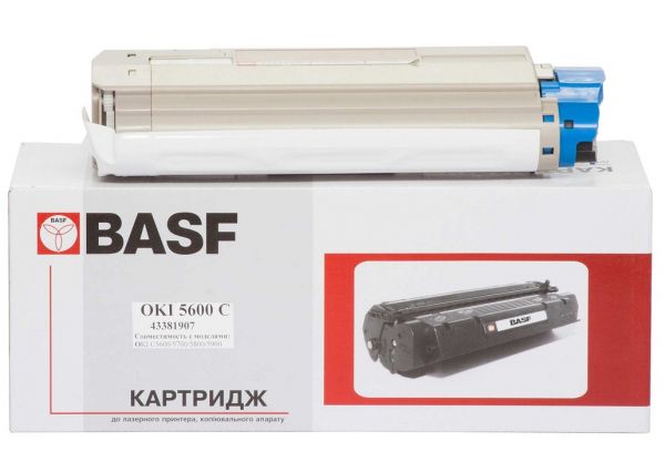 - OKI 43381907, Cyan, C5600/C5700, 2000 , BASF (BASF-KT-C5600C-43381907) -  1