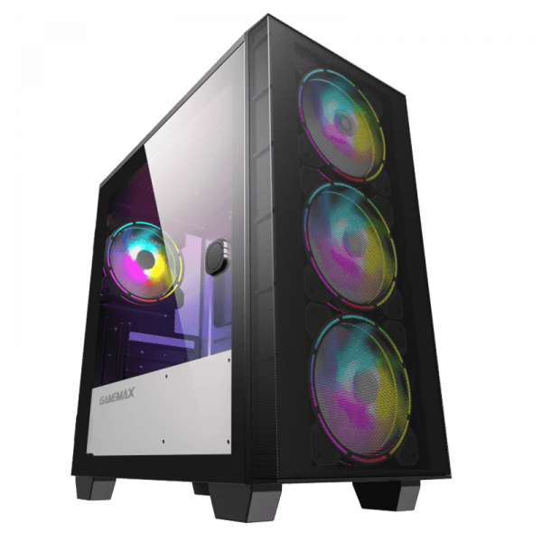  GameMax Aero Mini Black,  , Miditower, ATX/MicroATX/Mini-ITX, 1USB 3.0, 1USB 2.0, 4x120  LED, 350x193x390 , 0.5, 3.6 (Aero Mini) -  1