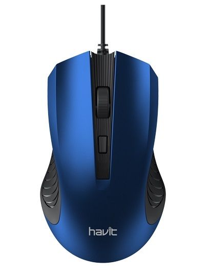  Havit HV-MS752 Black/Blue, Optical, USB, 800/1200 dpi -  1