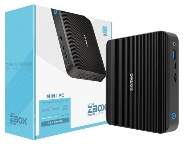  Zotac ZBOX edge CI341, Black, Celeron N4100 (4x1.1-2.4 GHz), 2xDDR4 SO-DIMM, UHD Graphics 600, 1xM.2 (2242/2280), GLan, WiFi ac, Bluetooth 4.2, 3xUSB3.0, CardReader, HDMI/DP, DOS, 147.2 x 147.2 x 32.1  (ZBOX-CI341-BE) -  1