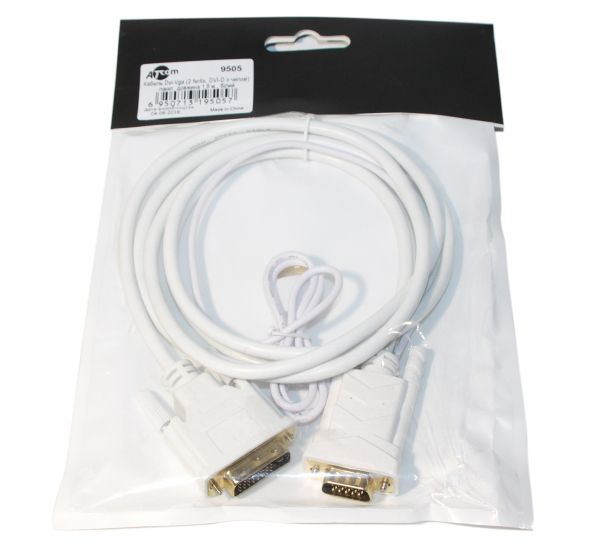  DVI - 1.8  Atcom DVI-D - VGA  , White -  1