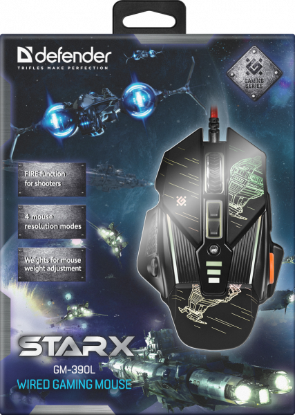  Defender sTarx GM-390L Black USB -  5