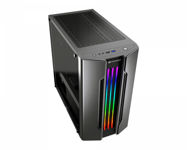  Cougar Gemini M Iron Gray, Mini ITX / Micro ATX, 2*3.5"+2*2.5",  Trelux RGB, Glass Wings   -  7