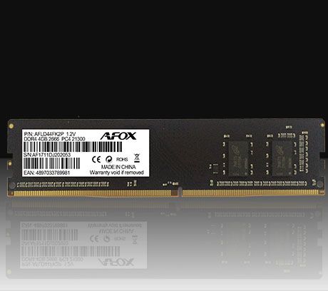 ' 4Gb DDR4, 2666 MHz, AFOX, CL19, 1.2V (AFLD44FK1P) -  2