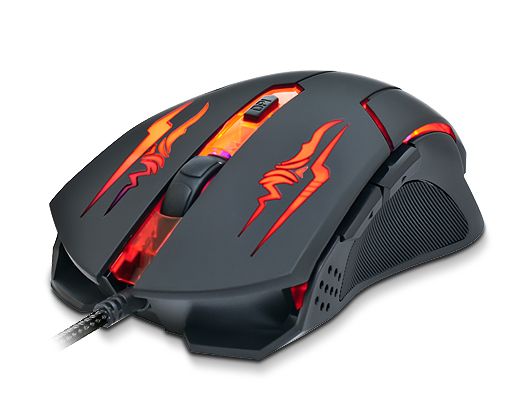  REAL-EL RM-520 Gaming, Black, USB, , 800/1200/1600/2400 dpi, 5 , 1,5 , LED  -  1