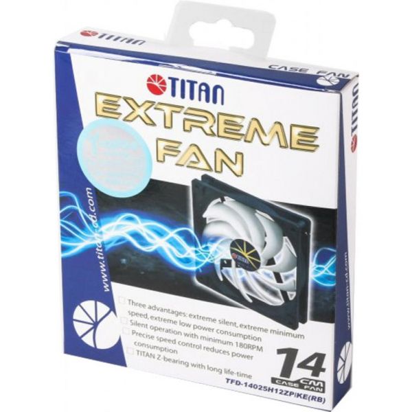  140 mm Titan TFD-14025 H 12 ZP/KE (RB) Extrem Fan PWM, 140x140x25 , 4 pin, 28dB (TFD-14025 H 12 ZP/KE (RB)) -  2