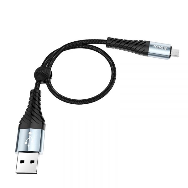  USB <-> microUSB, Hoco Cool, Black, 1  (X38) -  1