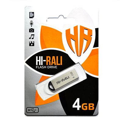 USB Flash Drive 4Gb Hi-Rali Fit series Silver (HI-4GBFITSL) -  1