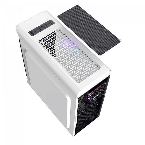  GameMax StarLight W-FRGB White,  , Mid Tower, ATX / Micro ATX / Mini ITX, 2xUSB 2.0, 1xUSB 3.0, 4x120  FRGB Fan, 440x205x470  -  9