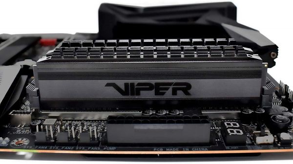 ' 16Gb x 2 (32Gb Kit) DDR4, 3200MHz, Patriot Viper 4 Blackout, Black, 16-18-18-38, 1.35V,   (PVB432G320C6K) -  5