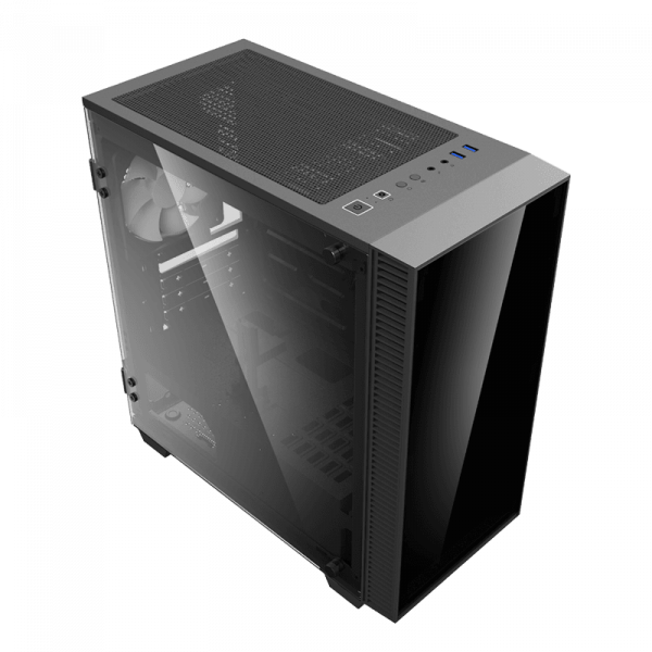  GameMax Mini Abyss Black,  , Mid Tower, Micro ATX / Mini ITX, 2USB 3.0, 1x120  LED, 403x194x415 , 0.6 , 3.6  (H608) -  3