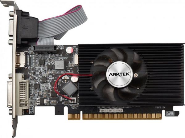 ³ GeForce 210, Arktek, 1Gb GDDR3, 64-bit, VGA/DVI/HDMI, 520/1066 MHz (AKN210D3S1GL1) -  2