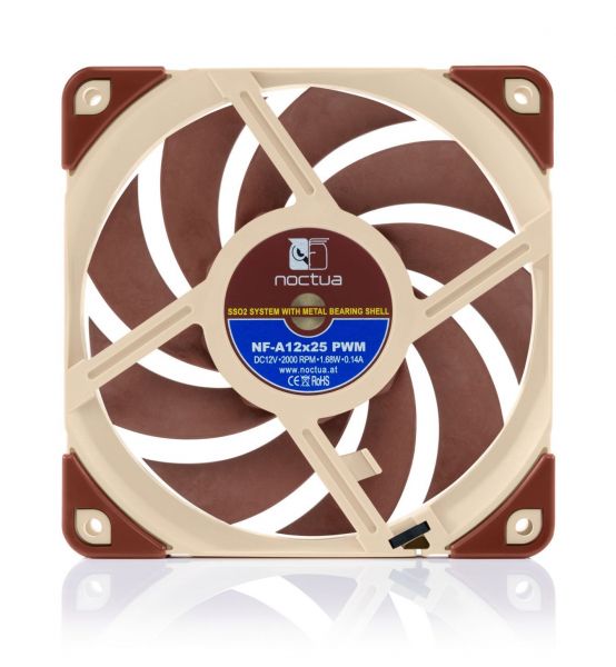  120 mm Noctua NF-A12x25 PWM SSO2 450 - 2000 / 18.8 - 22,6  4pin PWM 120x120x25 -  2