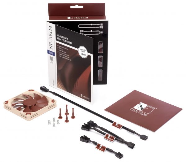  92 , Noctua NF-A9x14 PWM, Biege, 92x92x14 , PWM, 500-2200 rpm, 19.9 (), 4-pin,  SSO2 -  6