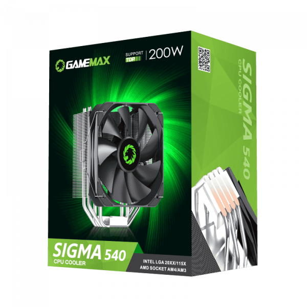    GameMax Sigma 540, /, 1x130 , PWM,  Intel 1200/115x/775, AMD AMx/FMx,  200W (Sigma 540) -  7