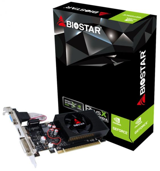  GeForce GT730, Biostar, 4Gb GDDR3, 128-bit, VGA/DVI/HDMI, 700/1333 MHz, Low Profile (VN7313TH41) -  1