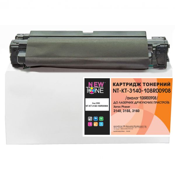  Xerox 108R00908, Black, Phaser 3140/3155/3160, 1500 , NewTone (NT-KT-3140-108R00908) -  1