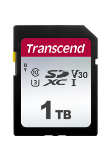  '  ' SDXC, 1Tb, Transcend 300S, lass10 UHS-I U3 V30,  100/85 / (TS1TSDC300S) -  1