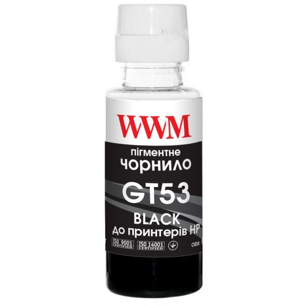  WWM HP GT53, Black, Ink Tank 115/315/319/415, GT5810, 100 ,  (H53BP) -  1