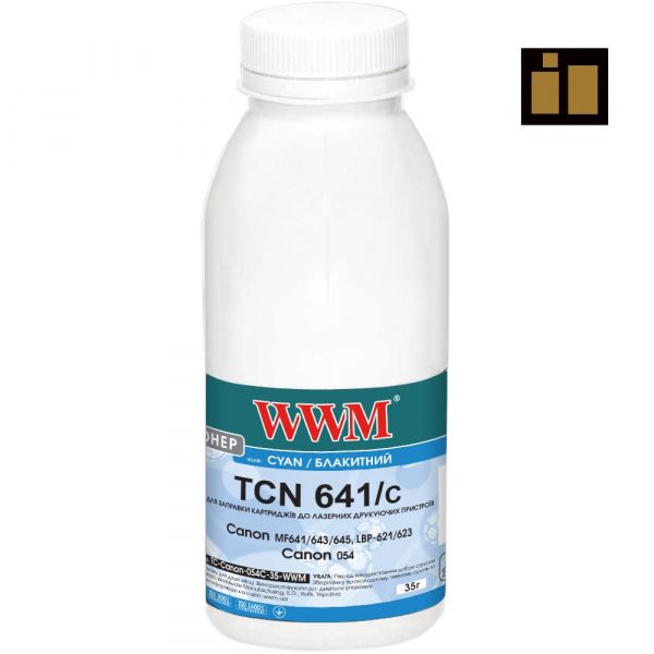  +  Canon MF641/643/645, LBP621/623, Cyan, 35  / 1200 , WWM (TC-Canon-054C-35-WWM) -  1