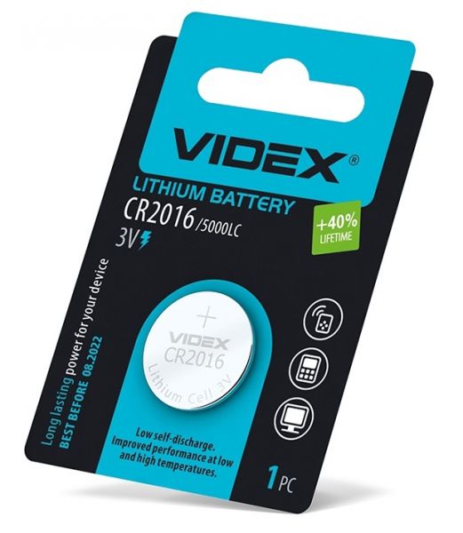  CR2016, , Videx, 1 , 3V, Blister -  1