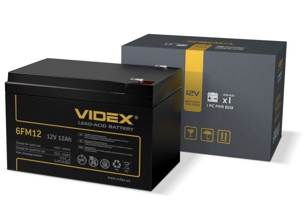    12 12 Videx 6FM12, Black, 12V, 150x98x95  -  1