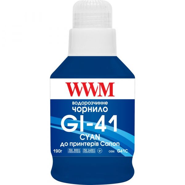  WWM Canon G1420/G1460/G2420/G2460/G3420/G3460, Cyan, 190 ,  (G41C) -  1