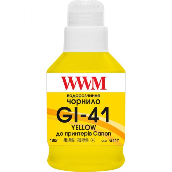  WWM Canon G1420/G1460/G2420/G2460/G3420/G3460, Yellow, 190 ,  (G41Y) -  1