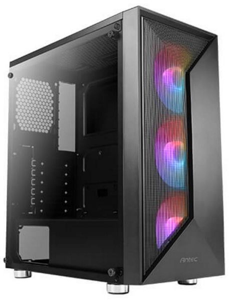  Antec NX320 Black, Mid Tower,  ,  ATX / Micro ATX / Mini ITX, 2xUSB 2.0, 1xUSB 3.0,     , 3x120  ARGB Fan (0-761345-81035-7) -  1