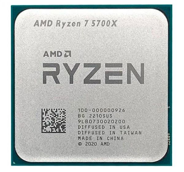  AMD (AM4) Ryzen 7 5700X, Tray, 8x3.4 GHz (Turbo Boost 4.6 GHz), L3 32Mb, Zen 3, 7 nm, TDP 65W,   (100-000000926) -  1
