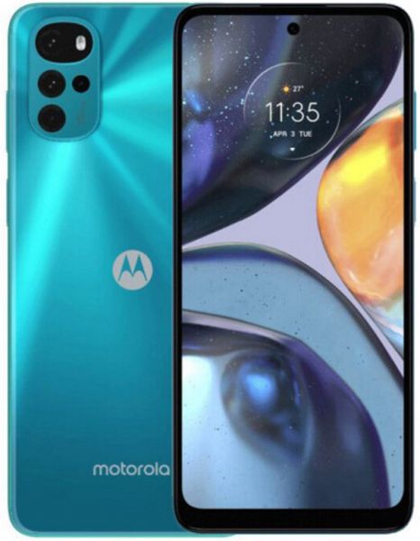  Motorola G22 Iceberg Blue 4/64 Gb, 2 Sim, 6.5" (1600720) IPS, Helio G37 (4x2.3GHz+4x1.8GHz), RAM 4Gb, ROM 64Gb, MicroSD (Max 1Tb), GPS, Wi-Fi, BT, LTE, 5 Cam, Li-Ion 5000mAh, Android 11.0 -  1