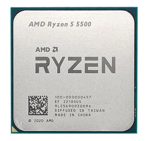  AMD (AM4) Ryzen 5 5500, Tray, 6x3.6 GHz (Turbo Boost 4.2 GHz), L3 16Mb, Cezanne, 7 nm, TDP 65W,   (100-000000457) -  1