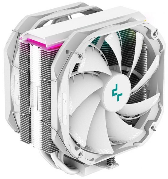    Deepcool AS500 PLUS White, , RGB LED, 2x140  PWM,  Intel 2066/2011/1366/1200/115x, AMD AMx/FMx -  1