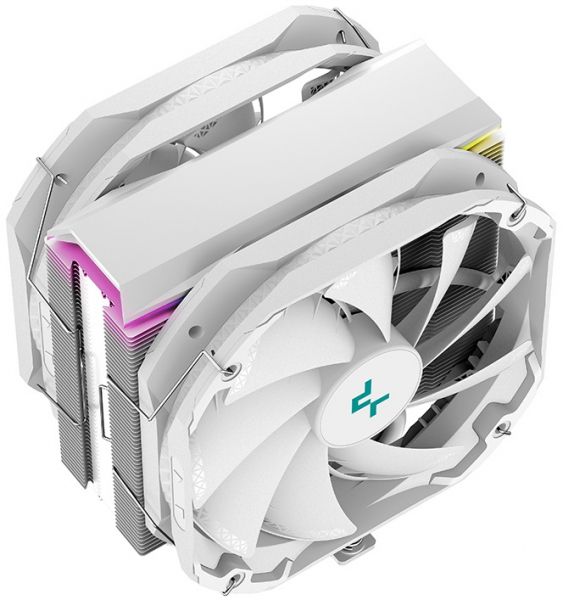    Deepcool AS500 PLUS White, , RGB LED, 2x140  PWM,  Intel 2066/2011/1366/1200/115x, AMD AMx/FMx -  3